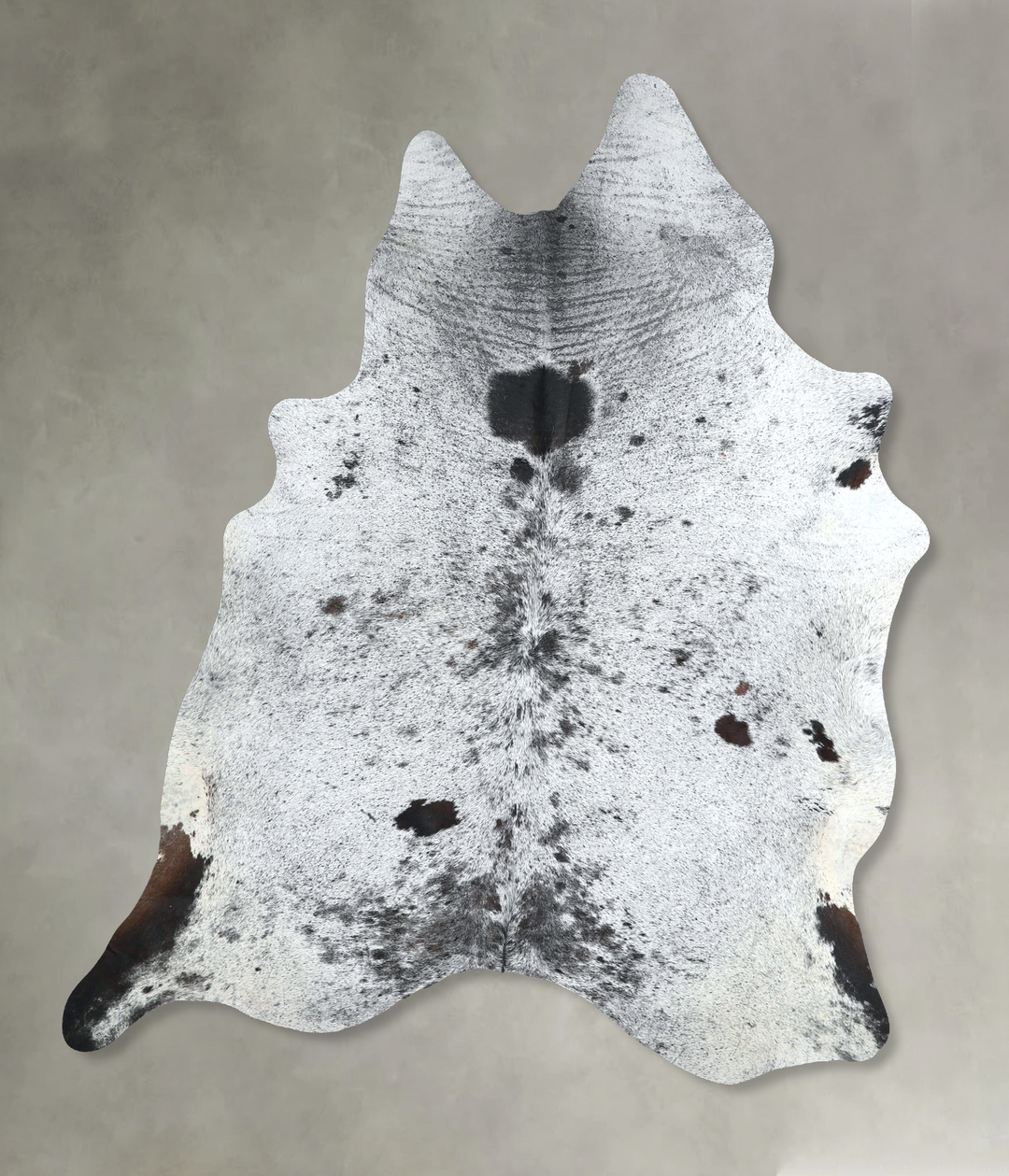 Salt and Pepper Black X-Large Brazilian Cowhide Rug 7'5"H x 6'3"W #A48