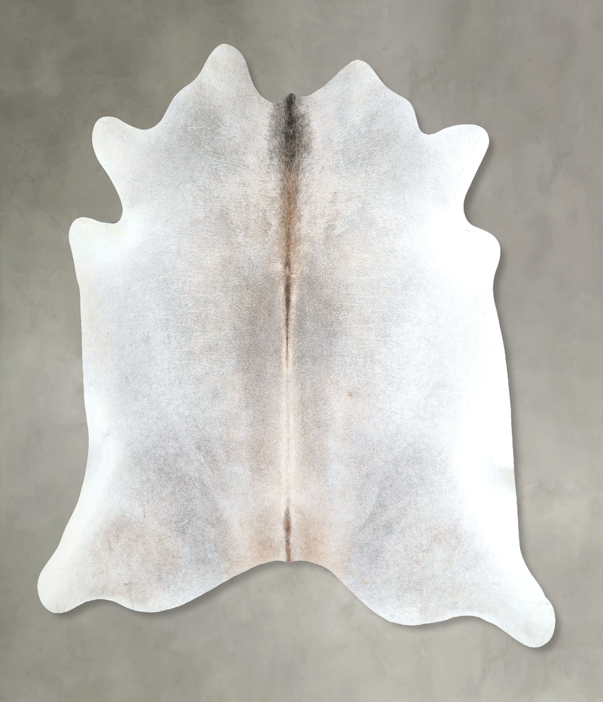 Grey with Beige X-Large Brazilian Cowhide Rug 6'3"H x 6'8"W #A48897 by Hudson Hides
