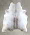 Grey with Beige Large Brazilian Cowhide Rug 6'7