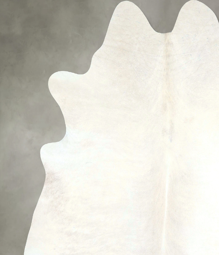 Ivory with Beige X-Large Brazilian Cowhide Rug 6'8"H x 6'5"W #A48900 by Hudson Hides