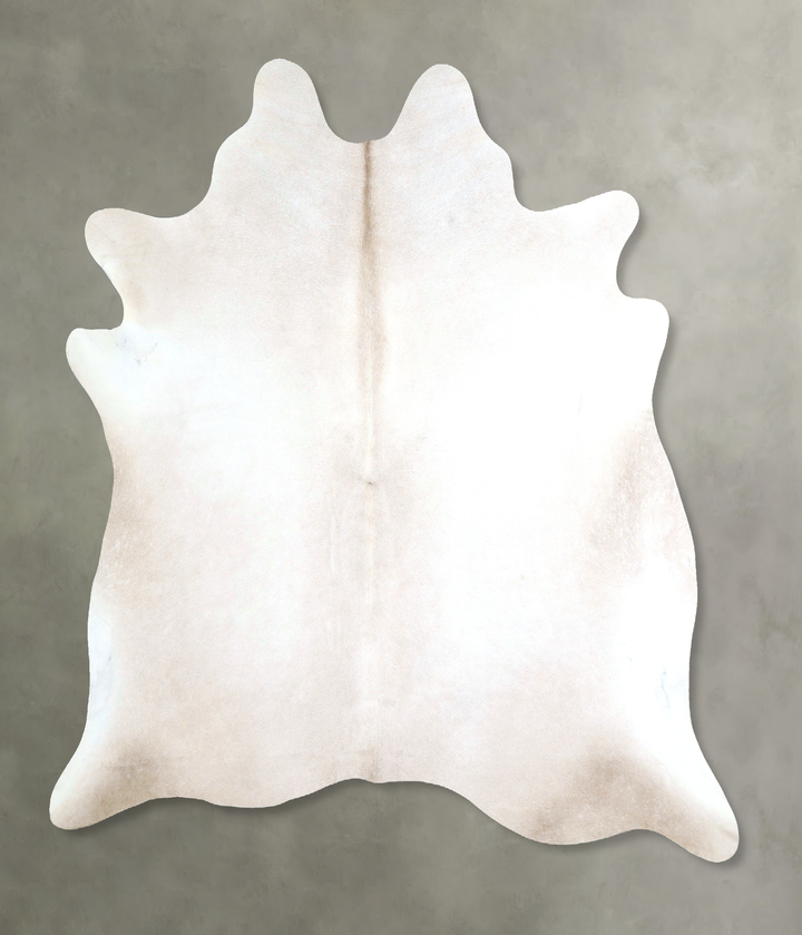 Ivory with Beige X-Large Brazilian Cowhide Rug 6'7"H x 6'2"W #A48902 by Hudson Hides