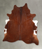 Solid Brown X-Large Brazilian Cowhide Rug 7'8