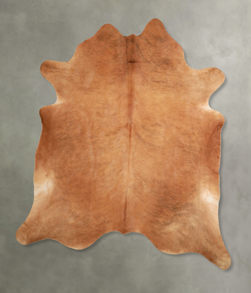 Solid Brown XX-Large Brazilian Cowhide Rug 8'3"H x 7'4"W #A48910 by Hudson Hides