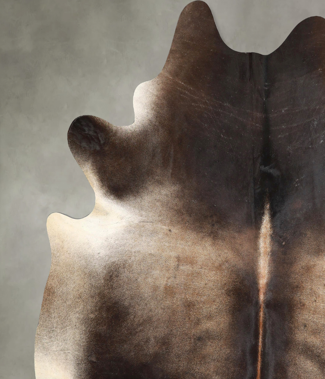 Chocolate XX-Large Brazilian Cowhide Rug 7'10"H x 6'8"W #A48914 by Hud