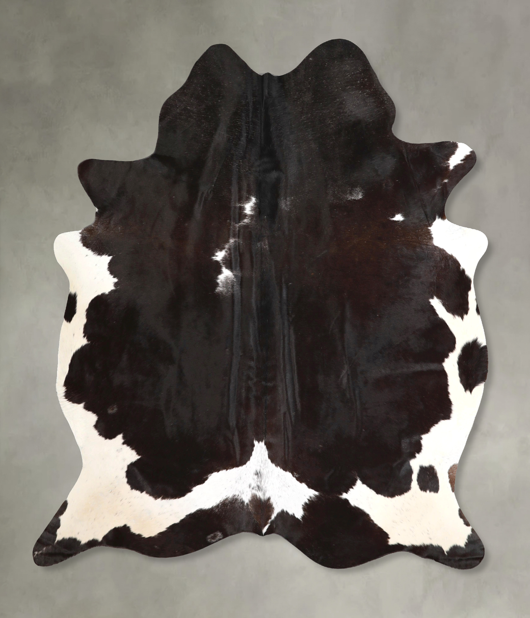 Black and White X-Large Brazilian Cowhide Rug 7'2"H x 6'1"W #A48915 by