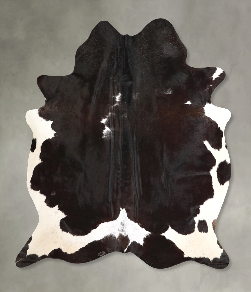 Black and White X-Large Brazilian Cowhide Rug 7'2"H x 6'1"W #A48915 by Hudson Hides