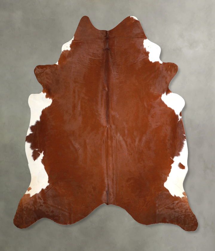Brown and White Regular XX-Large Brazilian Cowhide Rug 7'6"H x 7'0"W #A48922 by Hudson Hides