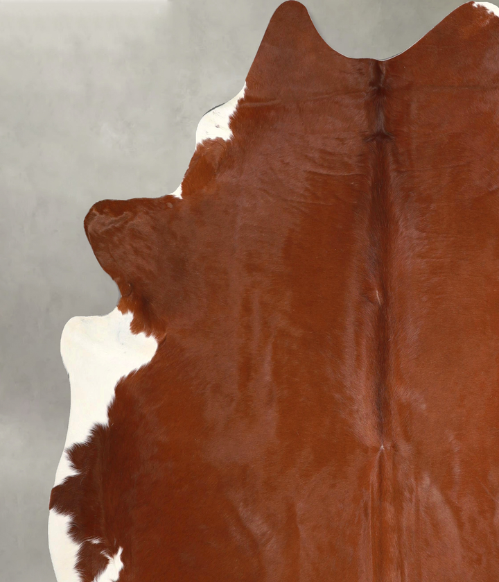 Brown and White Regular XX-Large Brazilian Cowhide Rug 7'6"H x 7'0"W #A48922 by Hudson Hides