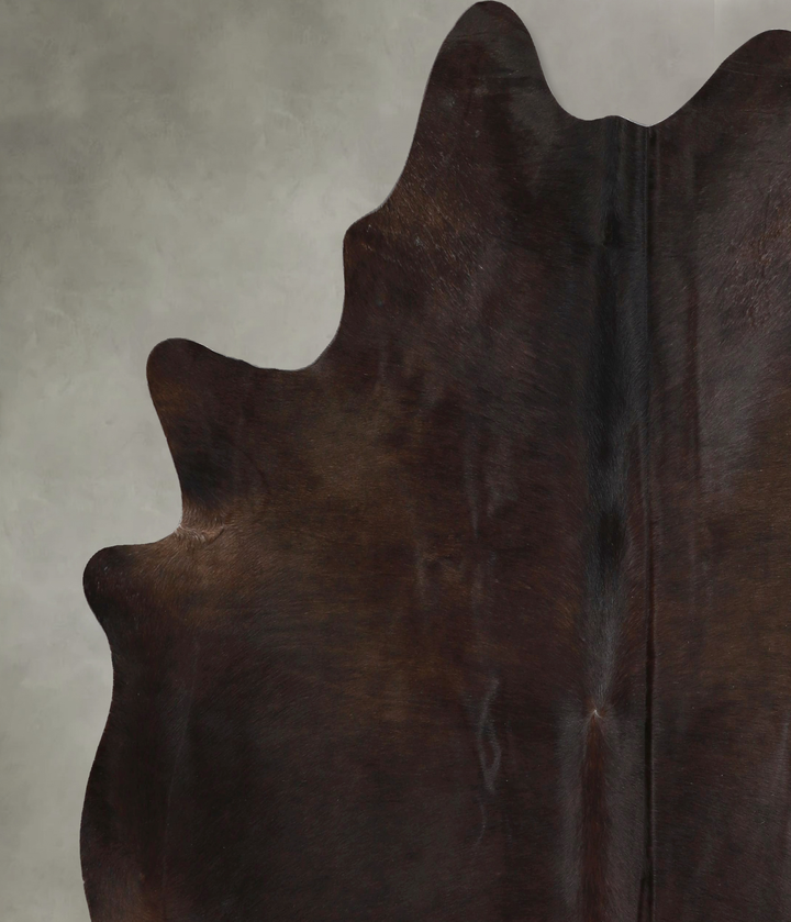 Chocolate X-Large Brazilian Cowhide Rug 7'1"H x 6'8"W #A48926 by Hudson Hides