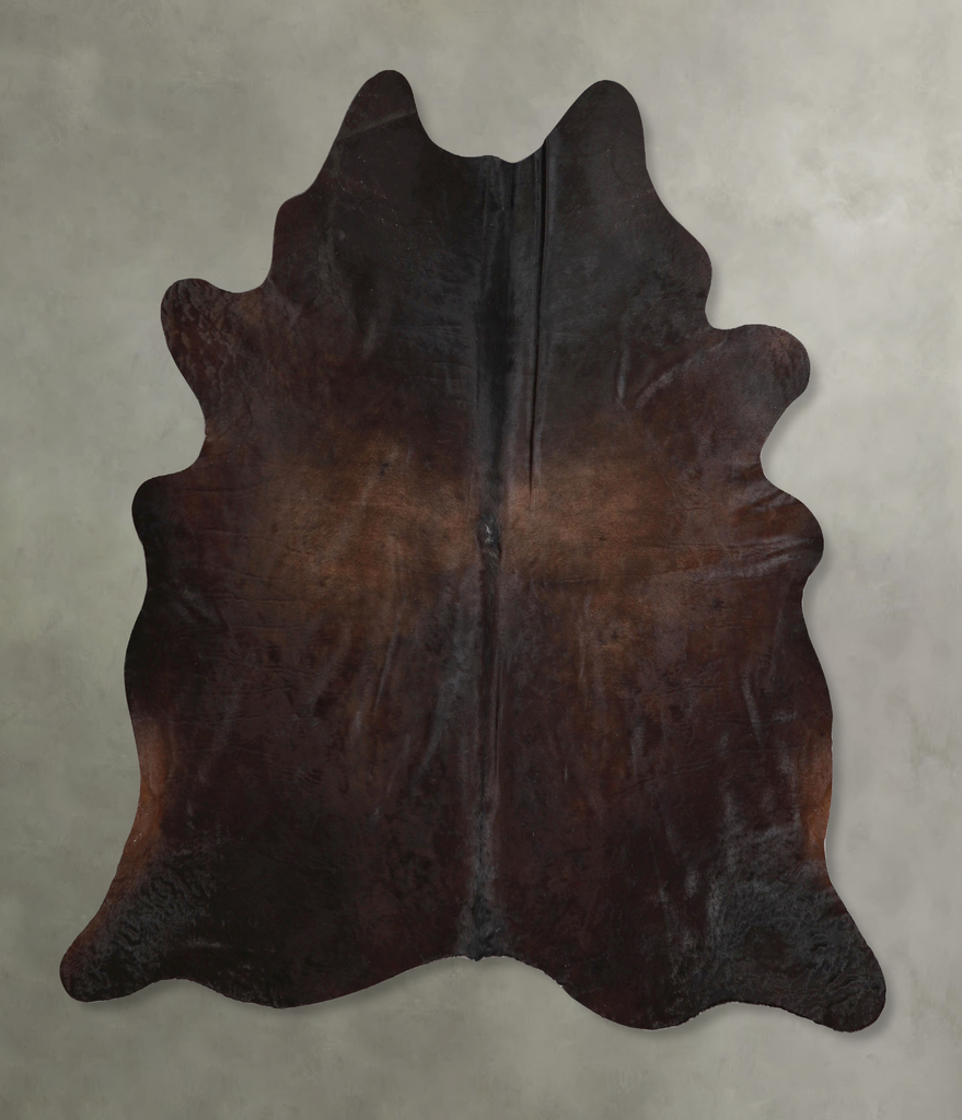Chocolate X-Large Brazilian Cowhide Rug 7'1"H x 6'11"W #A48930 by Hudson Hides