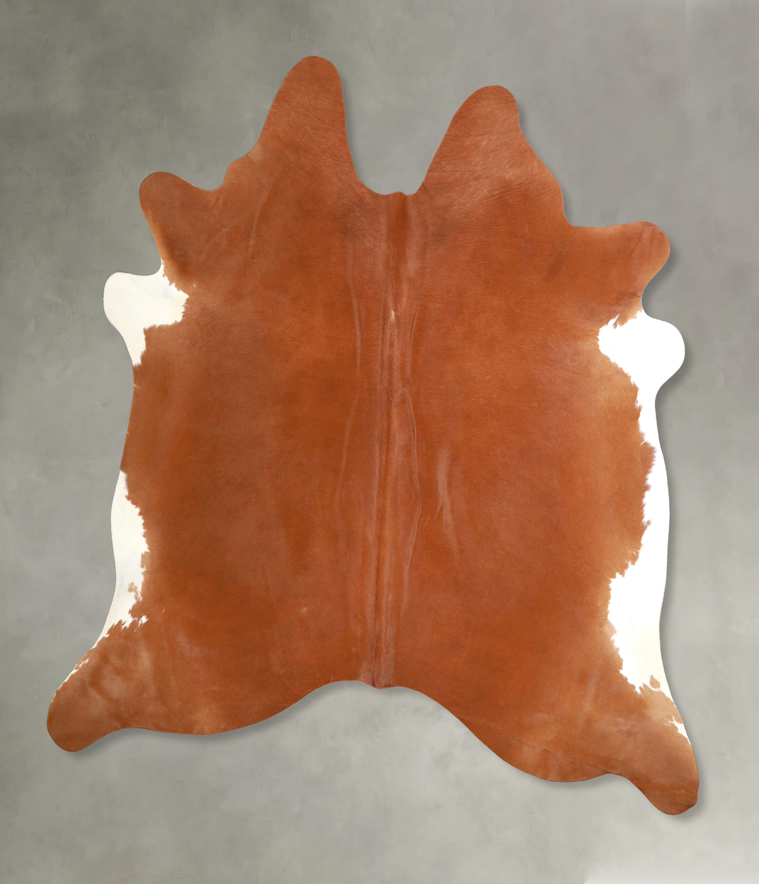 Solid Brown X-Large Brazilian Cowhide Rug 7'1"H x 6'9"W #A48935 by Hud