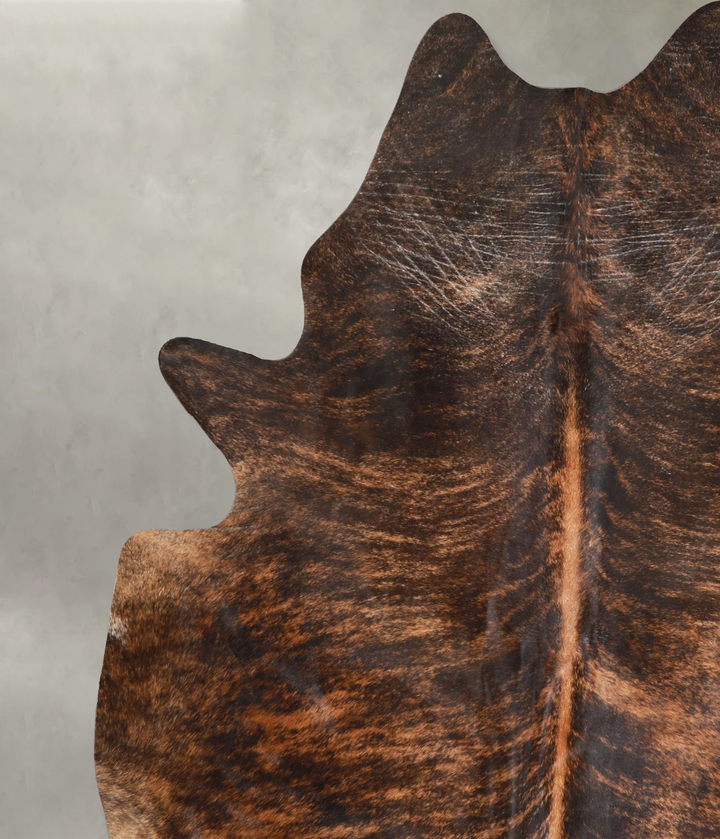 Dark Brindle XX-Large Brazilian Cowhide Rug 8'1"H x 6'7"W #A48936 by Hudson Hides