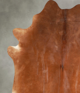 Solid Brown X-Large Brazilian Cowhide Rug 7'3"H x 6'3"W #A48940 by Hudson Hides