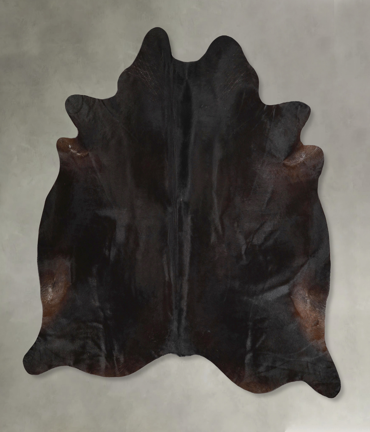 Solid Black Cowhide Rug #A48942