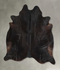 Solid Black X-Large Brazilian Cowhide Rug 7'4