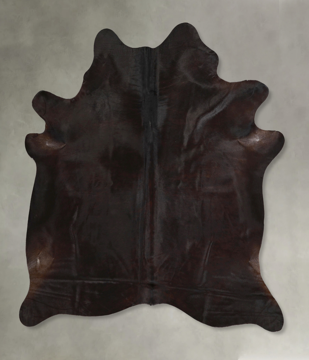 Solid Black X-Large Brazilian Cowhide Rug 7'4"H x 6'4"W #A48950 by Hud