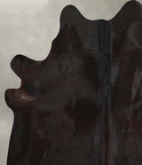 Solid Black X-Large Brazilian Cowhide Rug 7'4"H x 6'4"W #A48950 by Hudson Hides