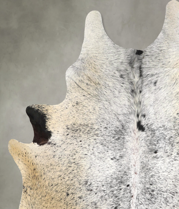 Salt and Pepper Black X-Large Brazilian Cowhide Rug 7'11"H x 6'3"W #A48957 by Hudson Hides