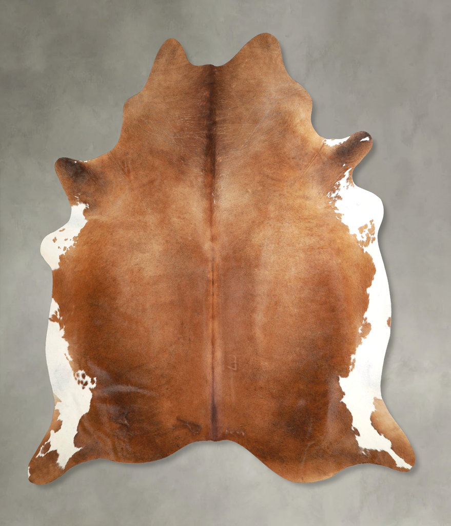 Light Caramel XX-Large Brazilian Cowhide Rug 8'1"H x 7'4"W #A48960 by Hudson Hides