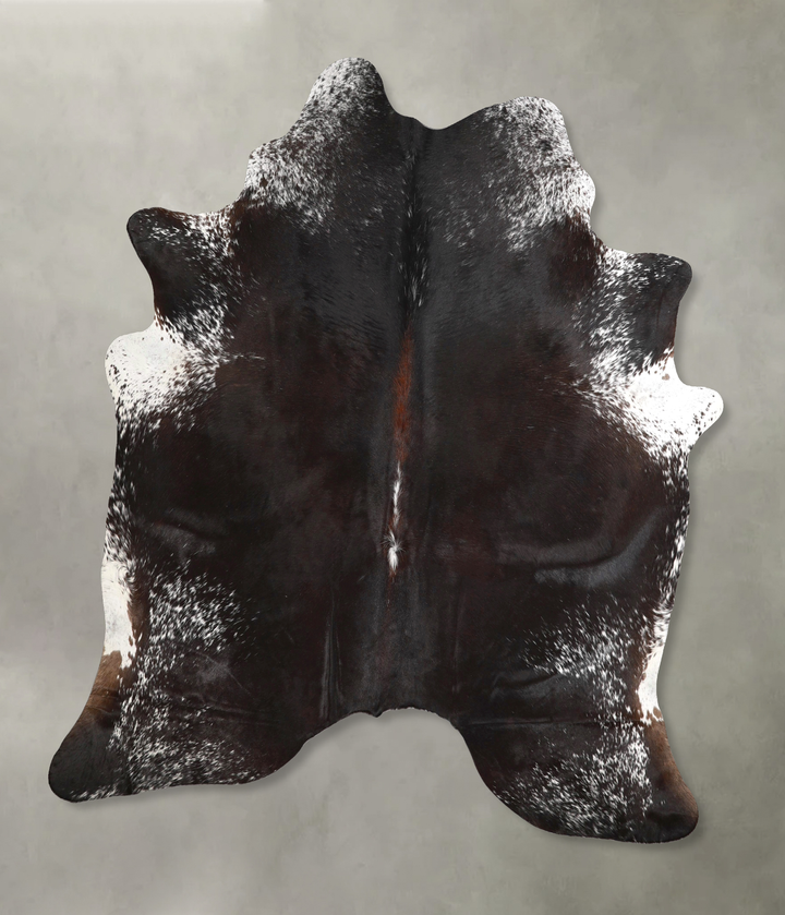 Salt and Pepper Black X-Large Brazilian Cowhide Rug 7'4"H x 6'6"W #A48961 by Hudson Hides