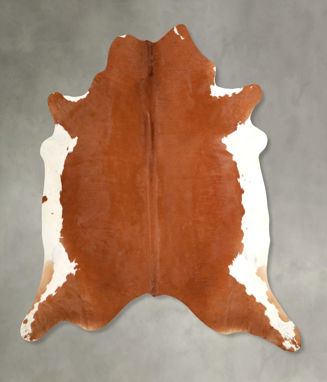 Brown and White Regular XX-Large Brazilian Cowhide Rug 7'5"H x 7'3"W #
