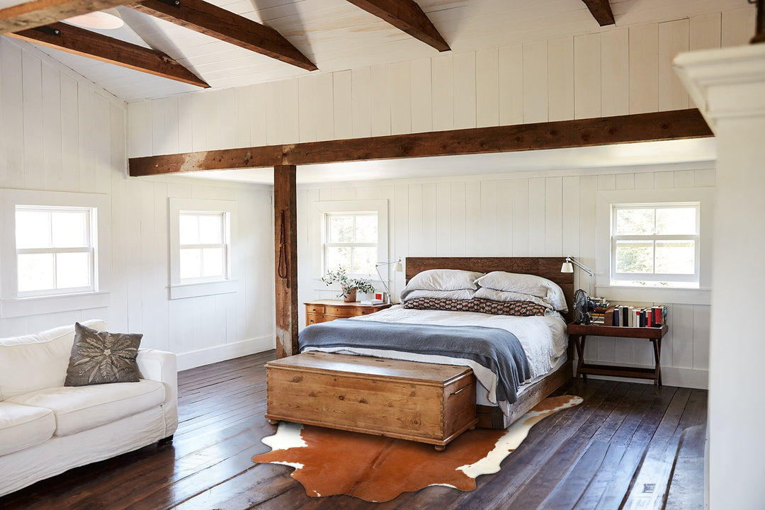 Brown and White Regular XX-Large Brazilian Cowhide Rug 7'5"H x 7'3"W #