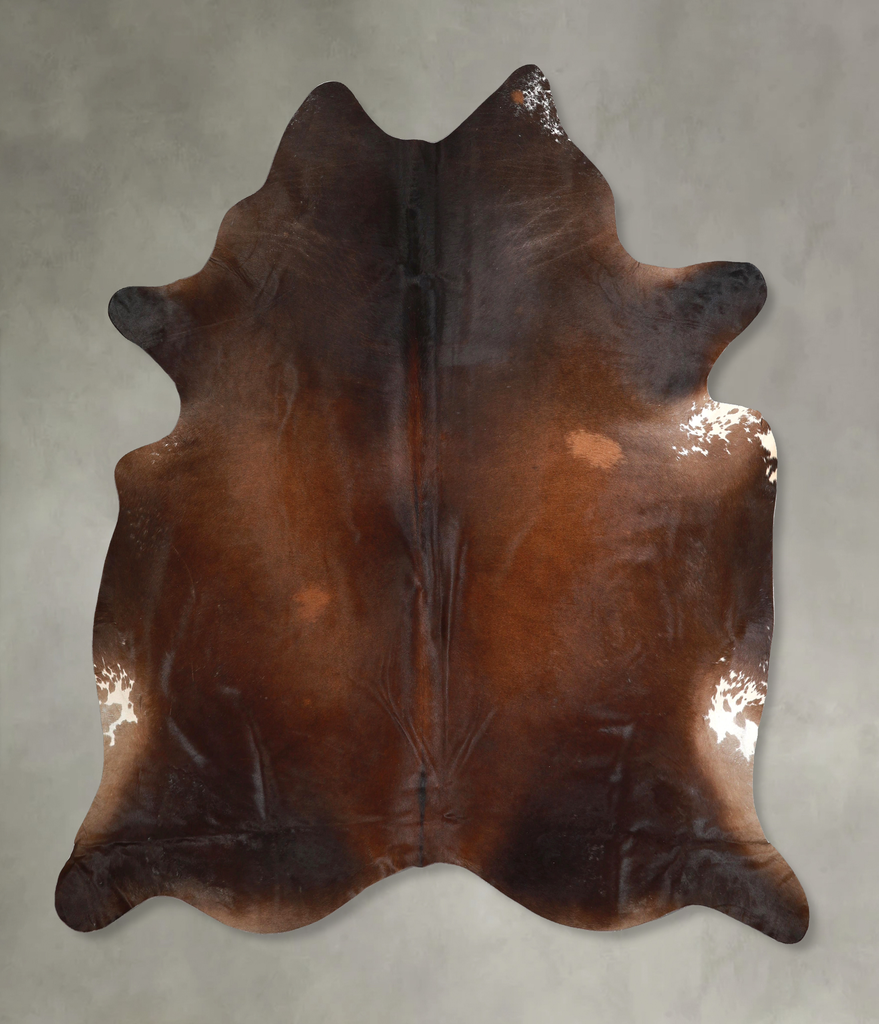 Chocolate XX-Large Brazilian Cowhide Rug 7'11"H x 7'2"W #A48964 by Hudson Hides