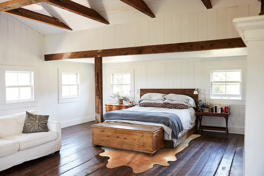 Beige X-Large Brazilian Cowhide Rug 7'6"H x 6'2"W #A48968 by Hudson Hi