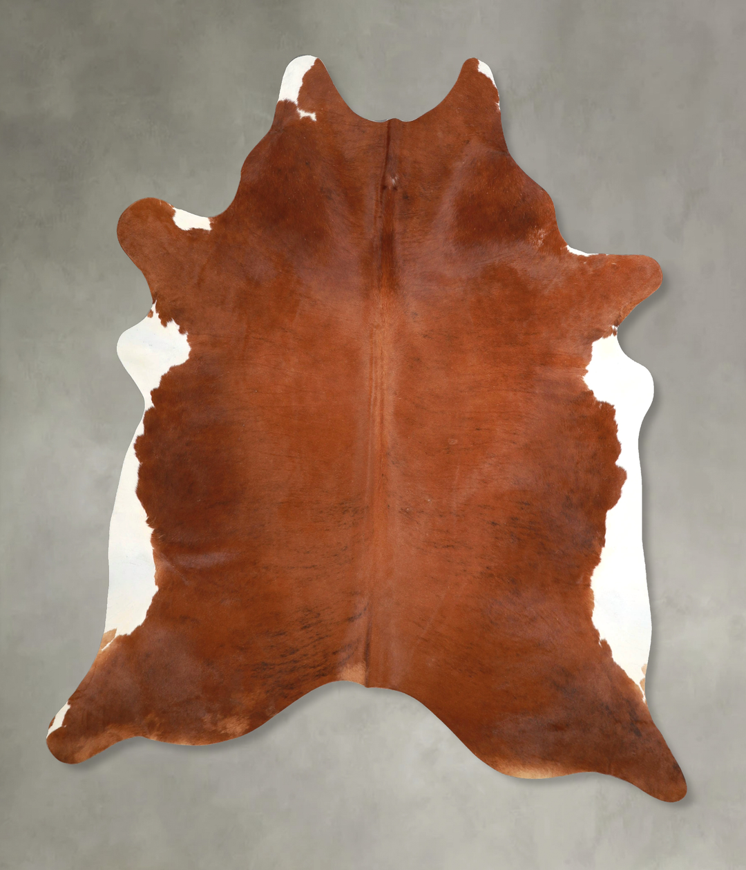 Brown and White Regular X-Large Brazilian Cowhide Rug 7'5"H x 6'4"W #A