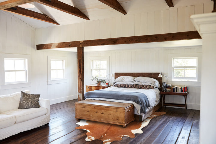 Brown and White Regular XX-Large Brazilian Cowhide Rug 7'10"H x 6'10"W #A48975 by Hudson Hides