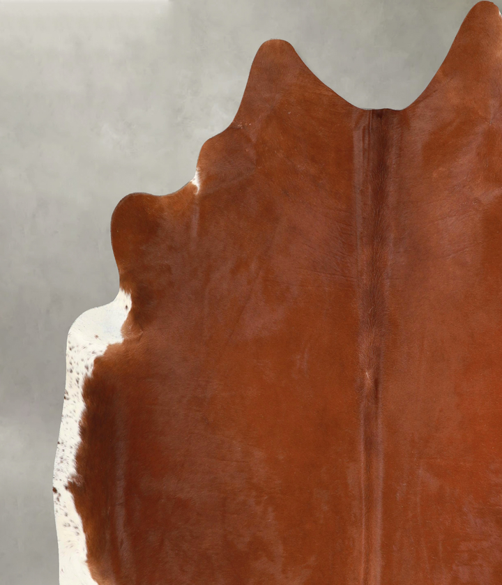 Solid Brown XX-Large Brazilian Cowhide Rug 7'11"H x 7'7"W #A48977 by Hudson Hides