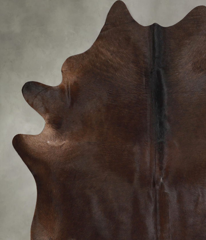 Chocolate X-Large Brazilian Cowhide Rug 7'6"H x 6'5"W #A48979 by Hudson Hides