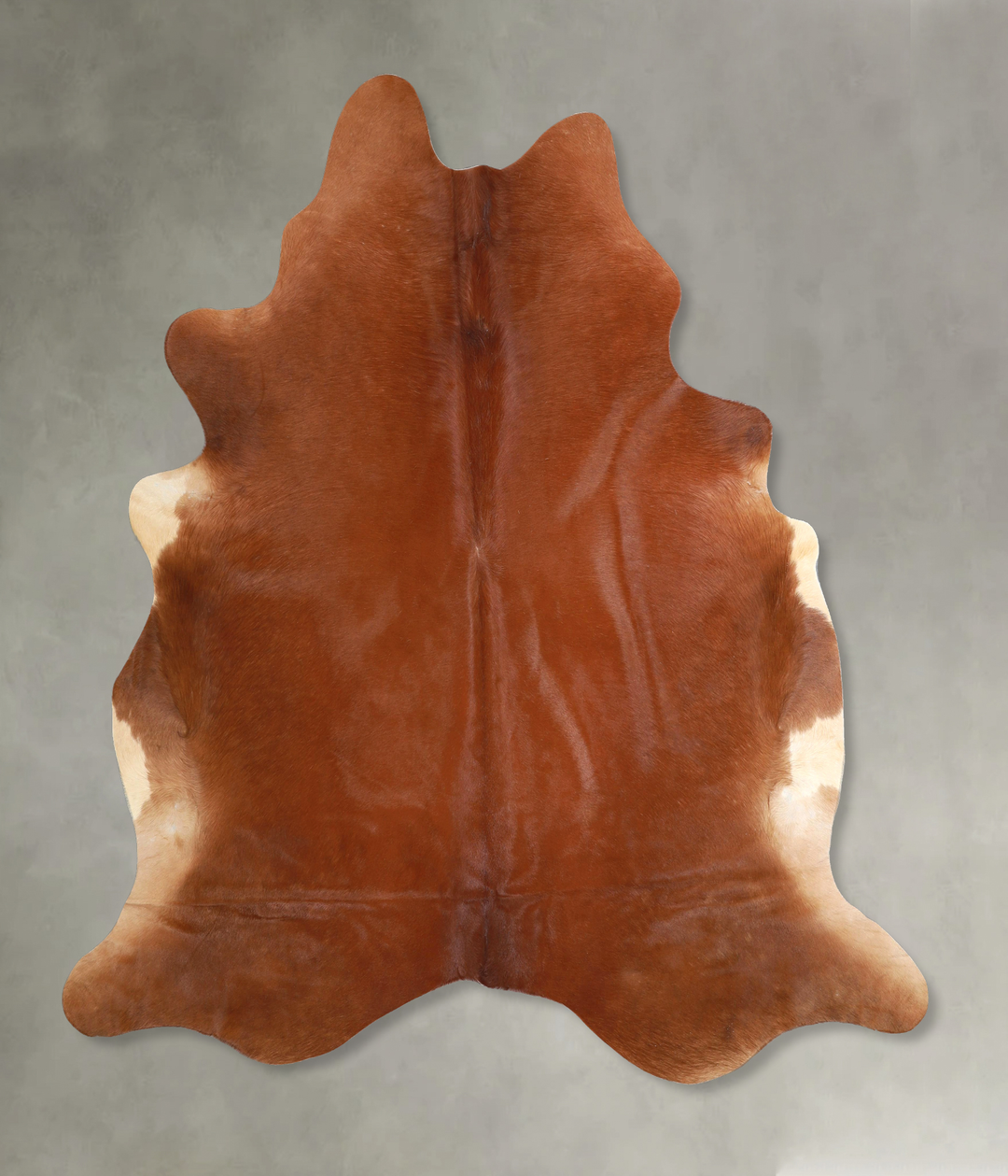 Solid Brown X-Large Brazilian Cowhide Rug 7'1"H x 6'8"W #A48982 by Hud