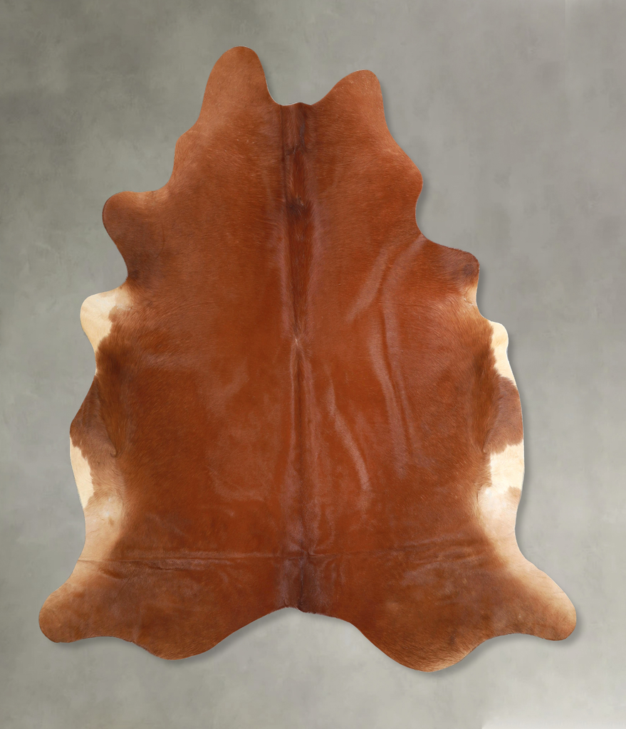 Solid Brown X-Large Brazilian Cowhide Rug 7'1"H x 6'8"W #A48982 by Hudson Hides