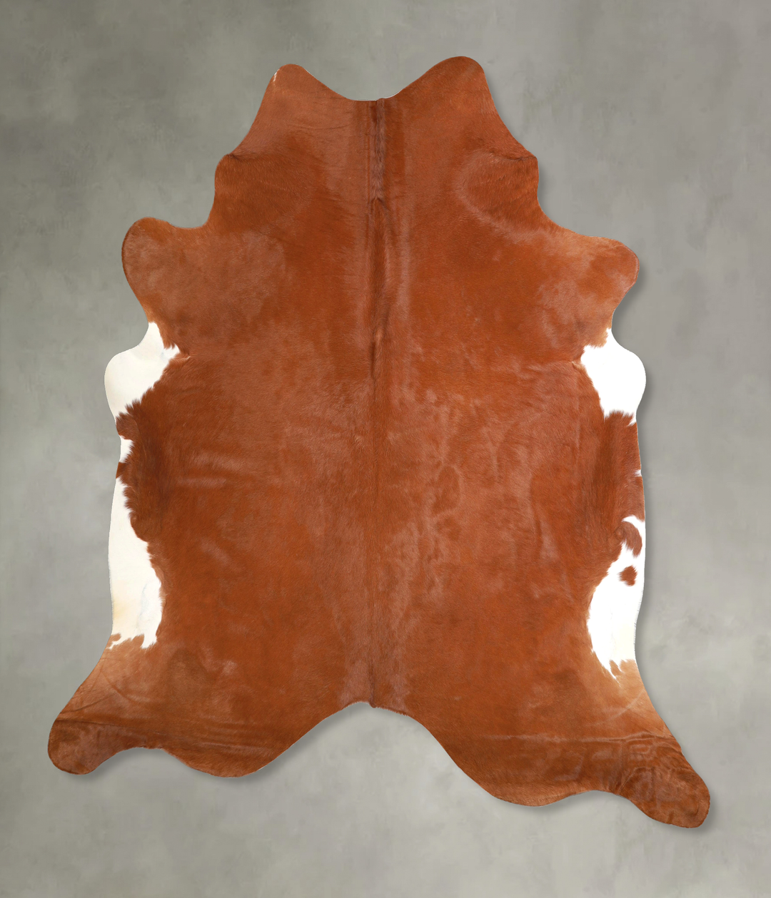 Solid Brown XX-Large Brazilian Cowhide Rug 7'7"H x 7'2"W #A48990 by Hu