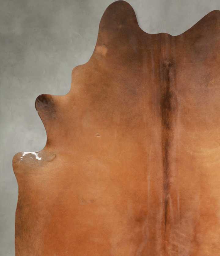 Solid Brown X-Large Brazilian Cowhide Rug 7'6"H x 6'6"W #A48993 by Hudson Hides