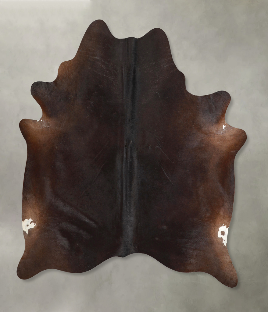 Chocolate X-Large Brazilian Cowhide Rug 7'2"H x 6'7"W #A48994 by Hudson Hides