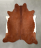 Solid Brown X-Large Brazilian Cowhide Rug 7'1