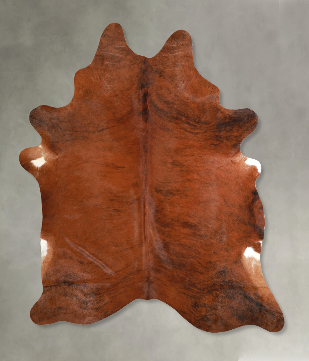 Medium Brindle X-Large Brazilian Cowhide Rug 7'6"H x 6'4"W #A49008 by 