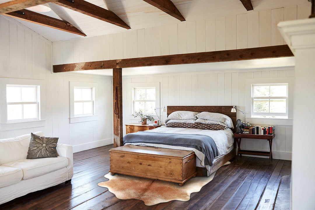 Light Caramel X-Large Brazilian Cowhide Rug 7'4"H x 6'8"W #A49011 by H