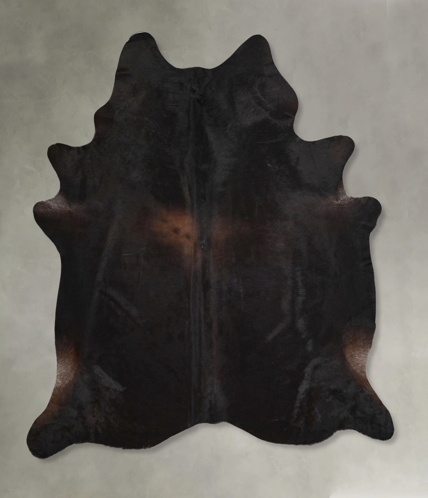 Chocolate XX-Large Brazilian Cowhide Rug 8'0"H x 7'1"W #A49014 by Hudson Hides