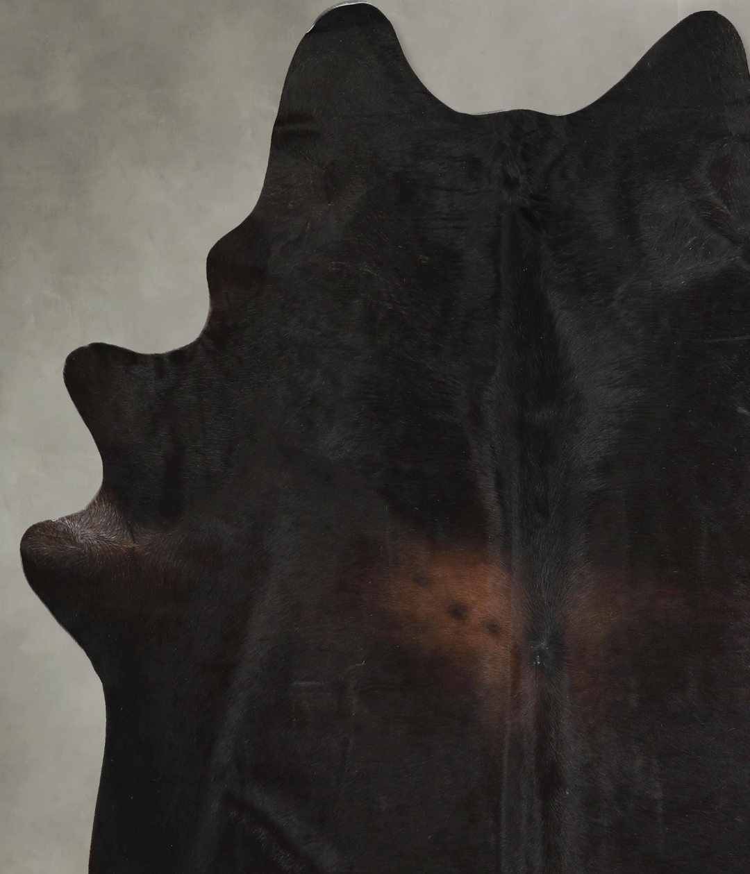 Chocolate XX-Large Brazilian Cowhide Rug 8'0"H x 7'1"W #A49014 by Huds