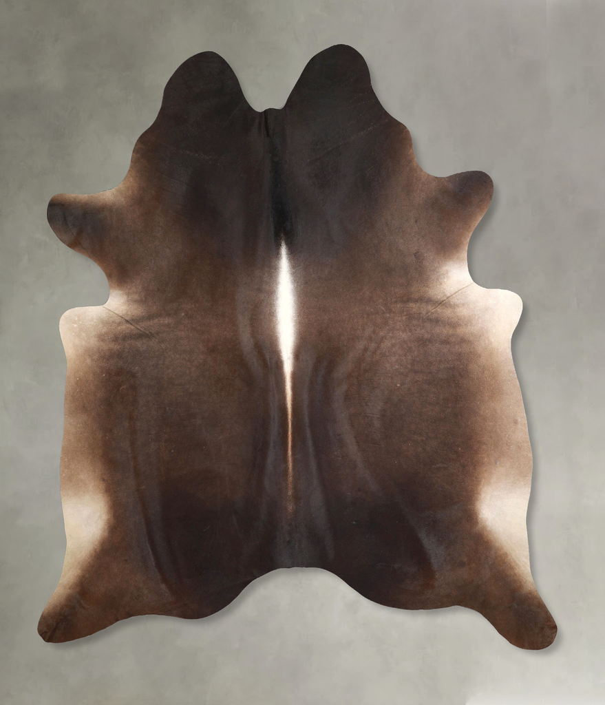 Chocolate XX-Large Brazilian Cowhide Rug 7'11"H x 6'11"W #A49015 by Hudson Hides