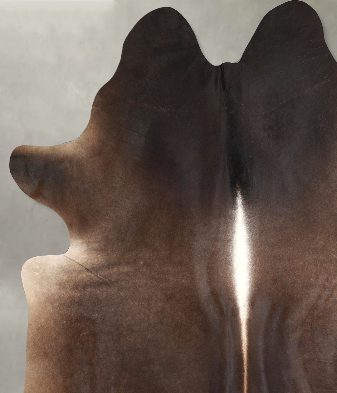 Chocolate XX-Large Brazilian Cowhide Rug 7'11"H x 6'11"W #A49015 by Hu