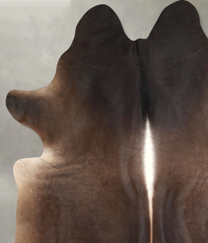 Chocolate XX-Large Brazilian Cowhide Rug 7'11"H x 6'11"W #A49015 by Hudson Hides