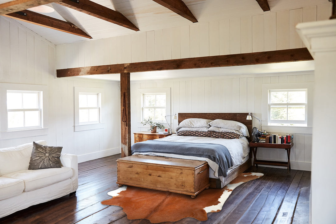 Brown and White Regular XX-Large Brazilian Cowhide Rug 7'11"H x 7'8"W 