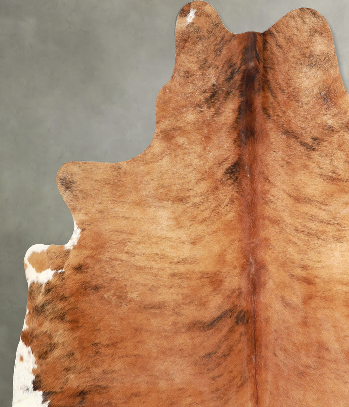 Medium Brindle X-Large Brazilian Cowhide Rug 7'3"H x 6'5"W #A49020 by Hudson Hides