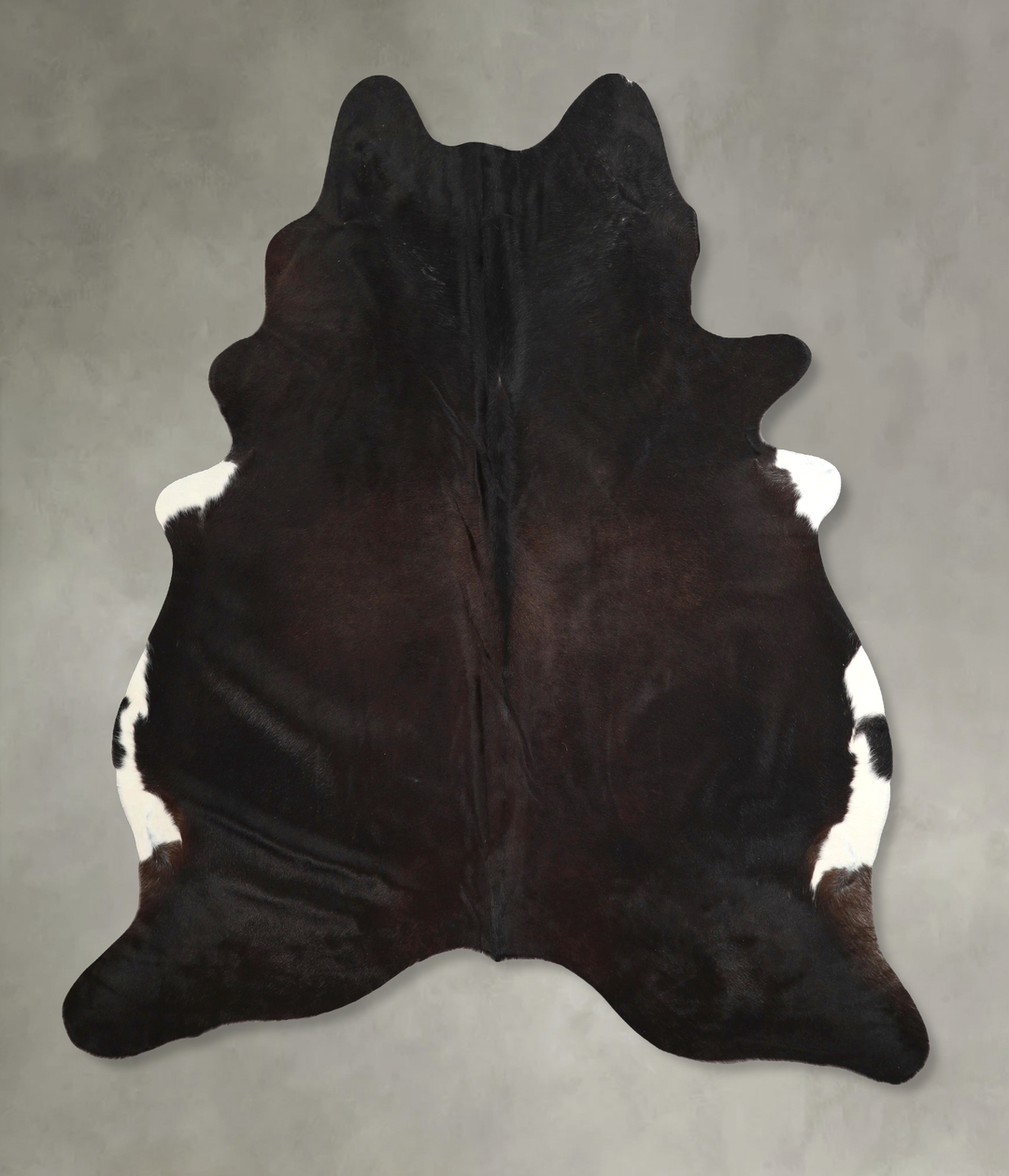 Solid Black XX-Large Brazilian Cowhide Rug 7'6"H x 6'9"W #A49022 by Hu