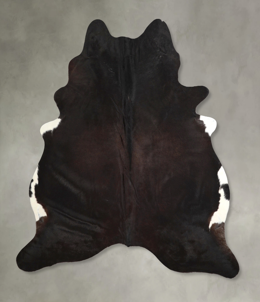 Solid Black XX-Large Brazilian Cowhide Rug 7'6"H x 6'9"W #A49022 by Hudson Hides