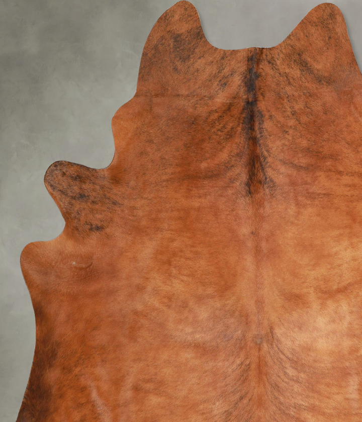 Medium Brindle X-Large Brazilian Cowhide Rug 7'6"H x 6'6"W #A49025 by Hudson Hides